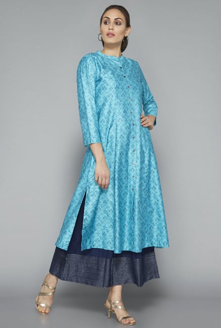 Zuba by Westside Blue Printed Kurta Zuba by Westside Blue Printed Kurta