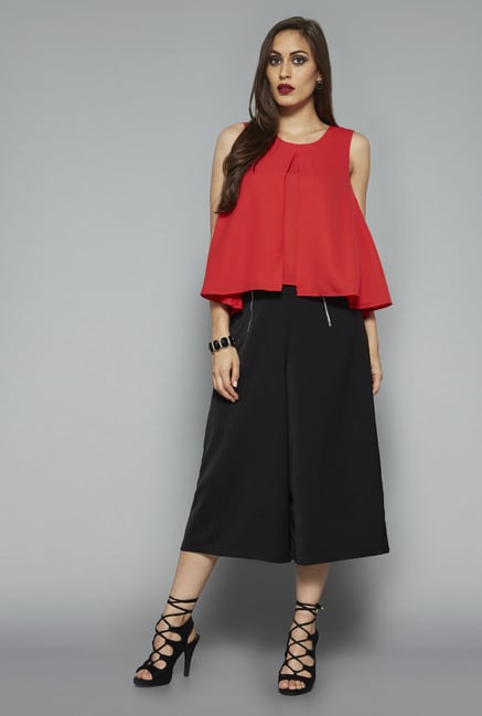 Wardrobe by Westside Red Solid Blouse Wardrobe by Westside Red Solid Blouse