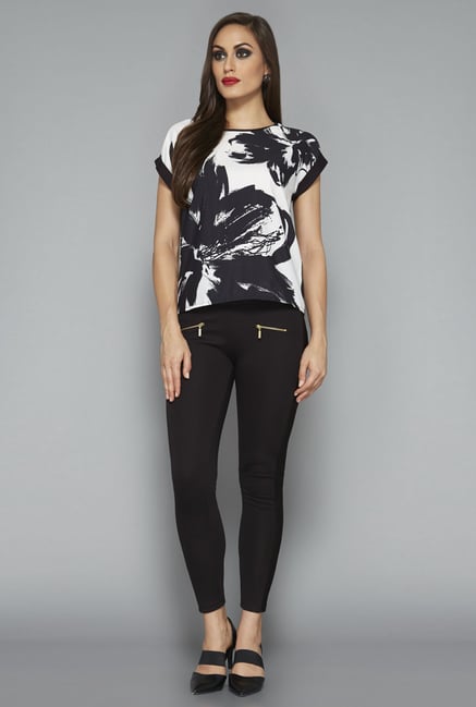 Wardrobe by Westside Off White Printed Top Wardrobe by Westside Off White Printed Top