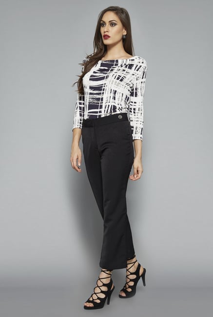 Wardrobe by Westside Off White Printed Top Wardrobe by Westside Off White Printed Top