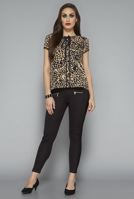 Wardrobe by Westside Beige Printed Blouse Wardrobe by Westside Beige Printed Blouse