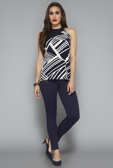 Wardrobe by Westside Navy Striped Blouse Wardrobe by Westside Navy Striped Blouse