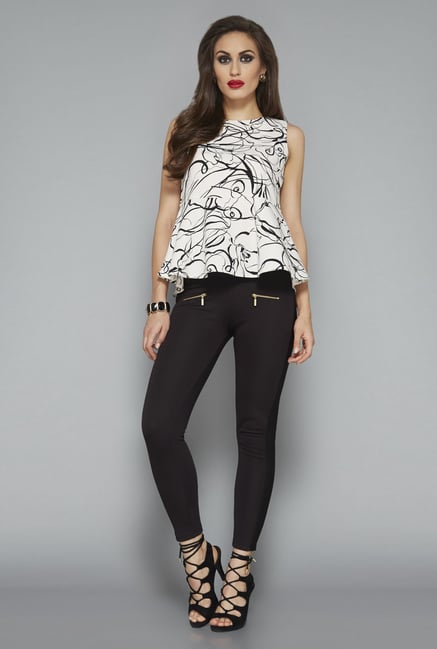 Wardrobe by Westside Off White Printed Blouse Wardrobe by Westside Off White Printed Blouse