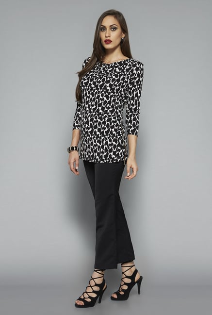 Wardrobe by Westside Black Printed Top Wardrobe by Westside Black Printed Top