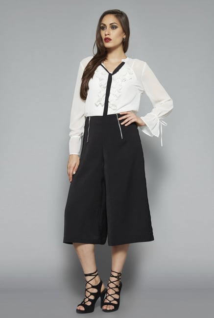 Wardrobe by Westside White Solid Blouse Wardrobe by Westside White Solid Blouse