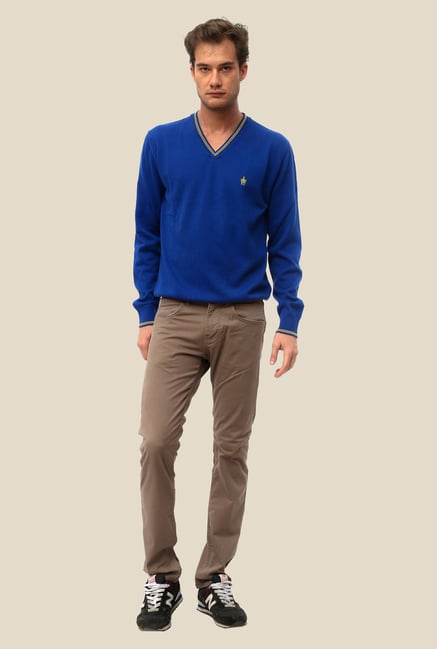 FCUK Beige Solid Trouser FCUK Beige Solid Trouser