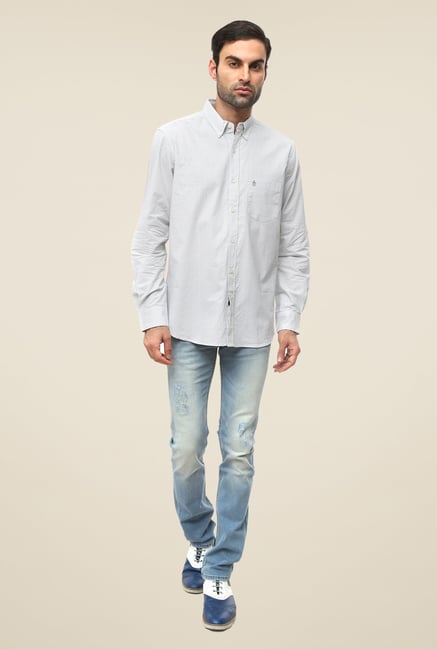 FCUK White Printed Shirt FCUK White Printed Shirt