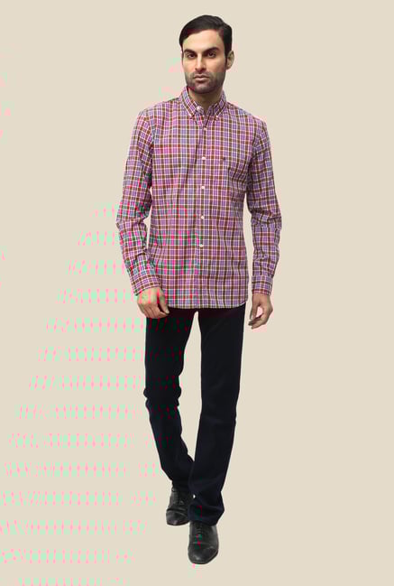 FCUK Red Full Sleeve Checks Shirt FCUK Red Full Sleeve Checks Shirt