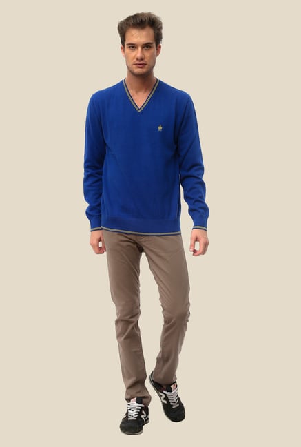 FCUK Blue Solid Sweatshirt FCUK Blue Solid Sweatshirt