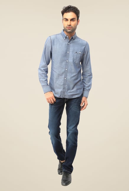 FCUK Grey Solid Shirt FCUK Grey Solid Shirt