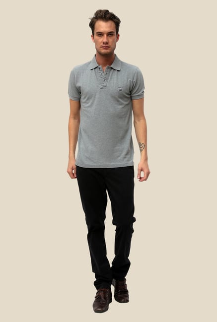 FCUK Grey Solid T Shirt FCUK Grey Solid T Shirt