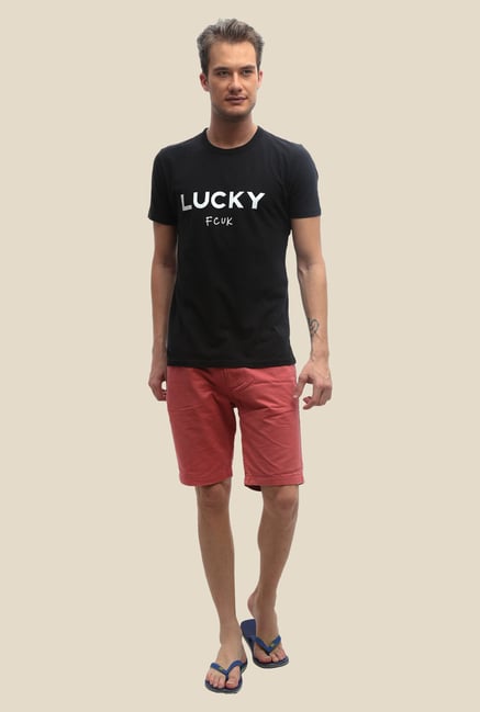 FCUK Black Printed T Shirt FCUK Black Printed T Shirt