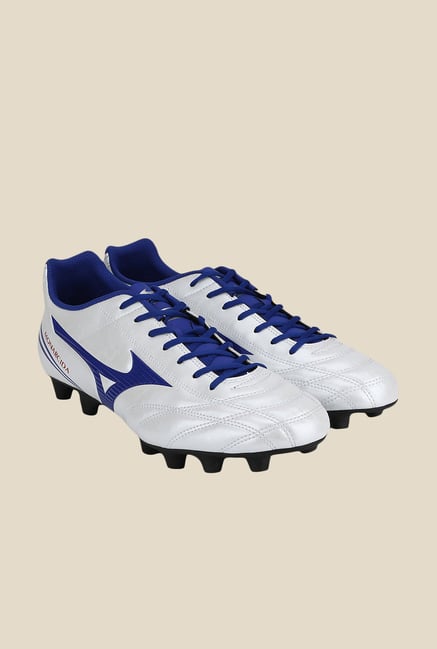 Mizuno Monarcida FS MD (Wide) White & Blue Football Shoes Mizuno Monarcida FS MD (Wide) White & Blue Football Shoes