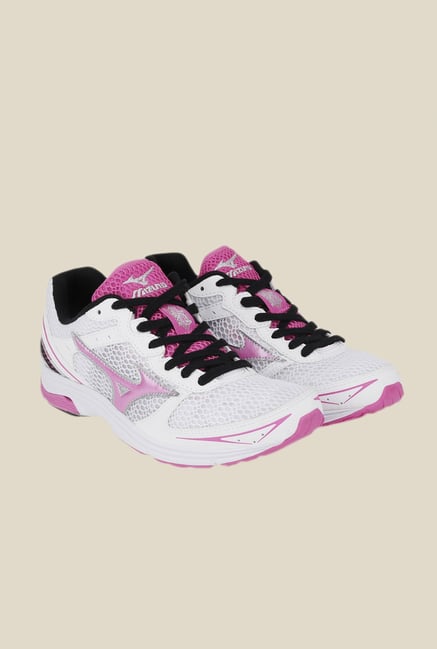 Mizuno Wave Emperor TR White & Pink Running Shoes Mizuno Wave Emperor TR White & Pink Running Shoes