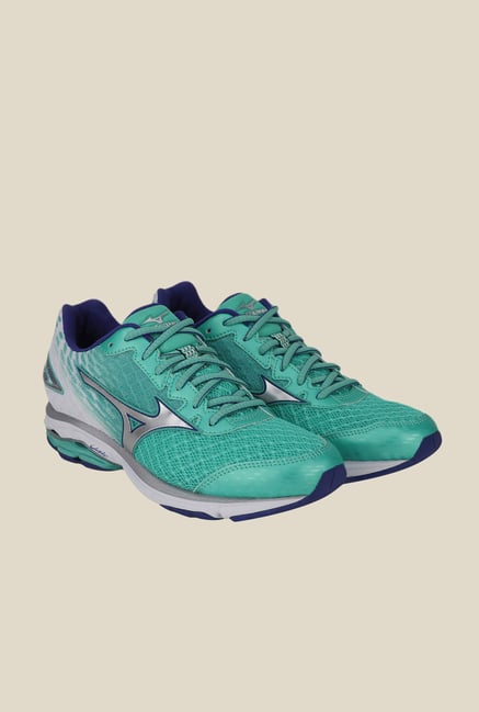 Mizuno Wave Rider 19 Turquoise & Silver Running Shoes Mizuno Wave Rider 19 Turquoise & Silver Running Shoes
