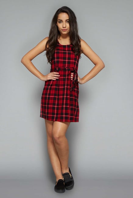 Nuon by Westside Red Checks Dress Nuon by Westside Red Checks Dress