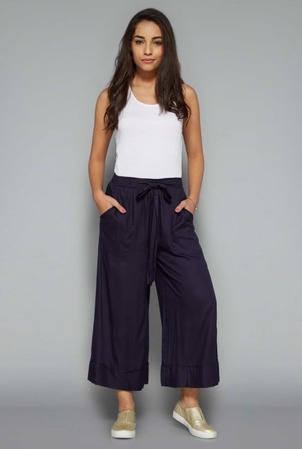 Nuon by Westside Navy Solid Palazzos Nuon by Westside Navy Solid Palazzos