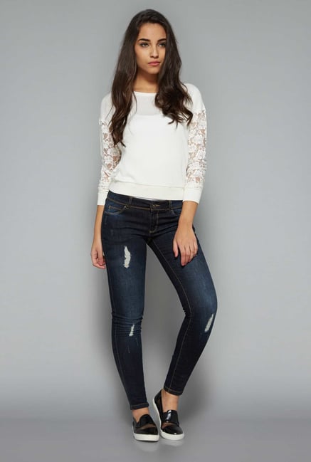 Nuon by Westside White Solid Top Nuon by Westside White Solid Top