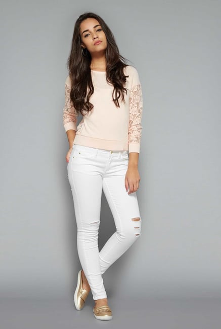 Nuon by Westside Pink Solid Top Nuon by Westside Pink Solid Top
