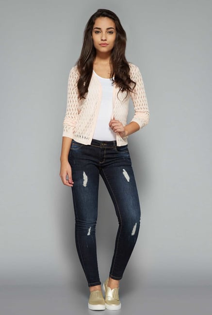 Nuon by Westside Pink Crochet Jacket Nuon by Westside Pink Crochet Jacket