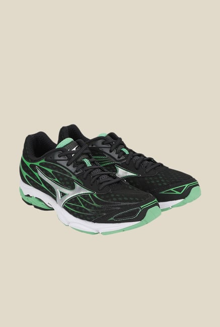 Mizuno Wave Catalyst Black & Green Running Shoes Mizuno Wave Catalyst Black & Green Running Shoes