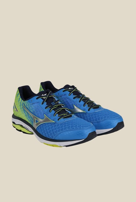 Mizuno Wave Rider 19 Blue & Green Running Shoes Mizuno Wave Rider 19 Blue & Green Running Shoes