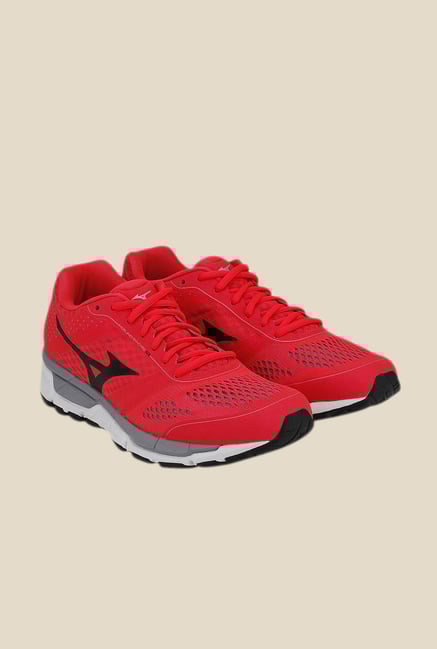 Mizuno Synchro MX Red & Black Running Shoes Mizuno Synchro MX Red & Black Running Shoes
