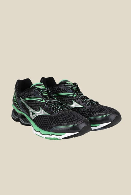 Mizuno Wave Creation 17 Black & Green Running Shoes Mizuno Wave Creation 17 Black & Green Running Shoes