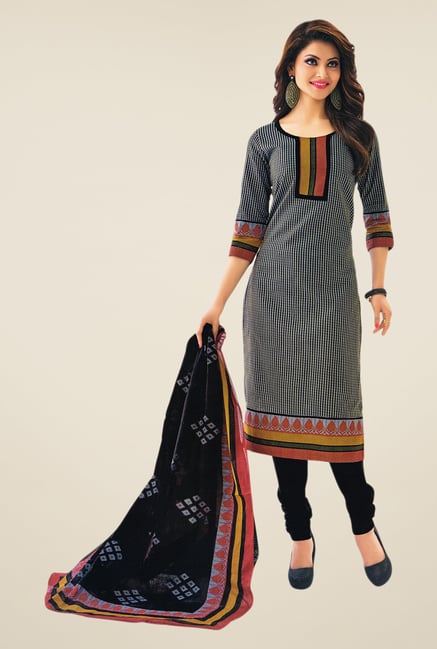 Salwar Studio Black Printed Dress Material Salwar Studio Black Printed Dress Material