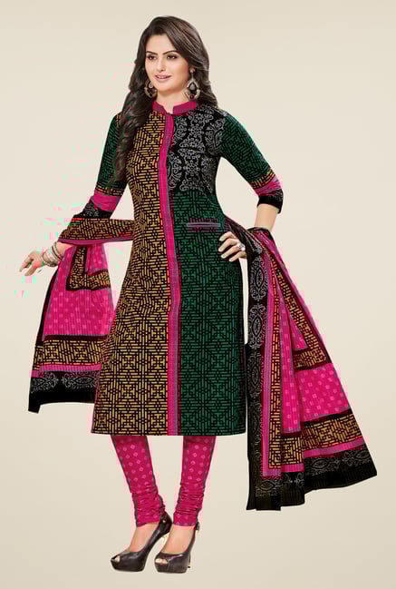 Salwar Studio Multicolor Printed Dress Material Salwar Studio Multicolor Printed Dress Material