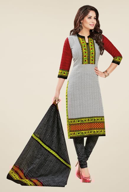 Salwar Studio Multicolor & Black Printed Dress Material Salwar Studio Multicolor & Black Printed Dress Material