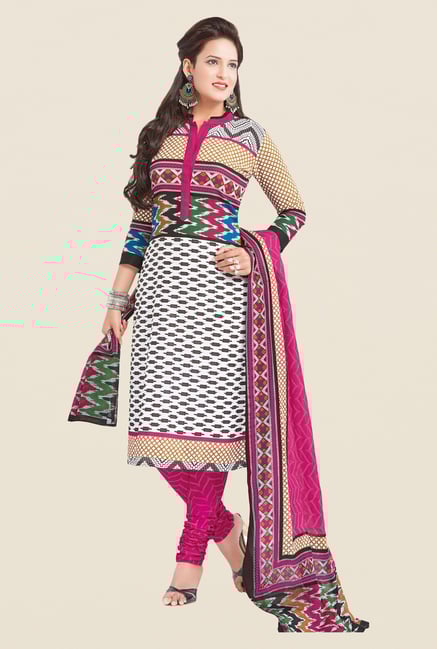 Salwar Studio Multicolor Free Size Dress Material Salwar Studio Multicolor Free Size Dress Material