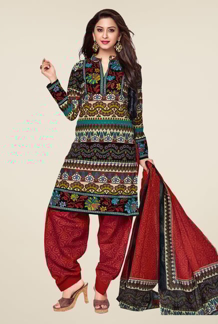 Salwar Studio Multicolor Printed Dress Material Salwar Studio Multicolor Printed Dress Material