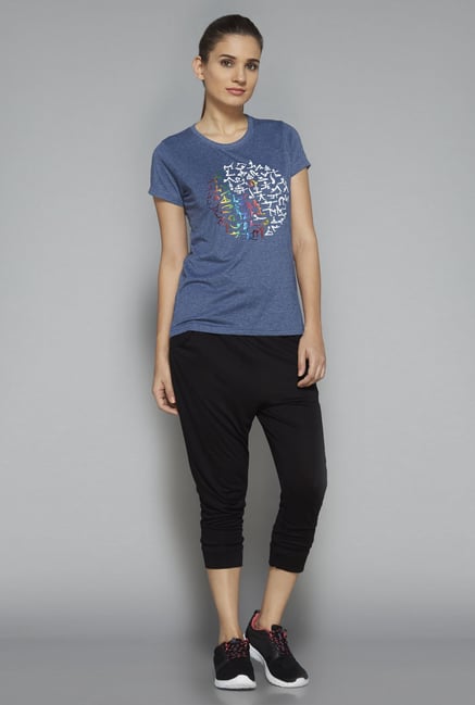 Westsport by Westside Blue Printed T Shirt Westsport by Westside Blue Printed T Shirt