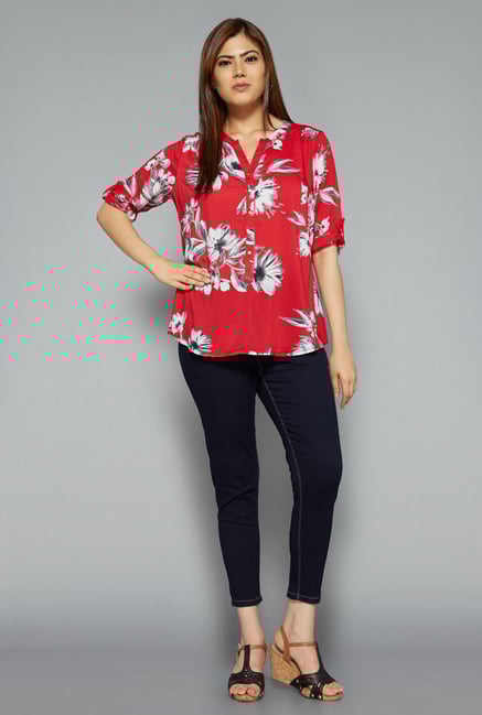 Gia by Westside Red Elsa Blouse Gia by Westside Red Elsa Blouse
