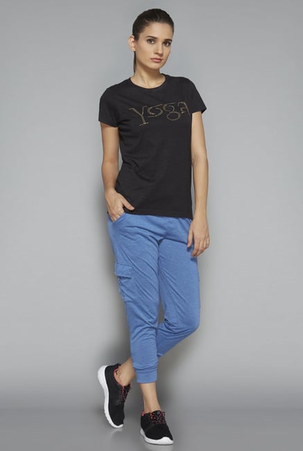 Westsport by Westside Blue Solid Trackpant Westsport by Westside Blue Solid Trackpant