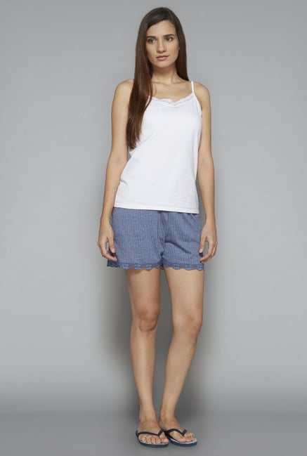 Intima by Westside Blue Printed Shorts Intima by Westside Blue Printed Shorts