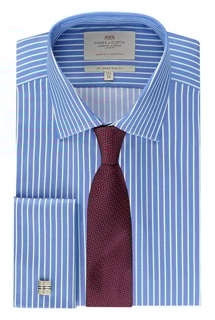 Hawes & Curties Blue St James Striped Shirt Hawes & Curties Blue St James Striped Shirt