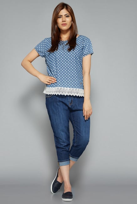 Sassy Soda by Westside Indigo Solid Capri Sassy Soda by Westside Indigo Solid Capri