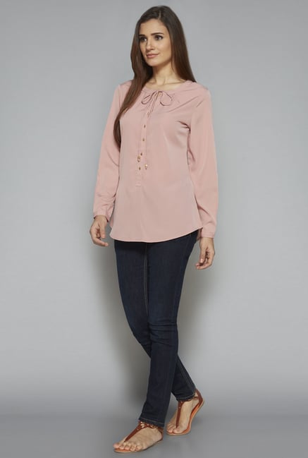 LOV by Westside Pink Cleo Blouse LOV by Westside Pink Cleo Blouse