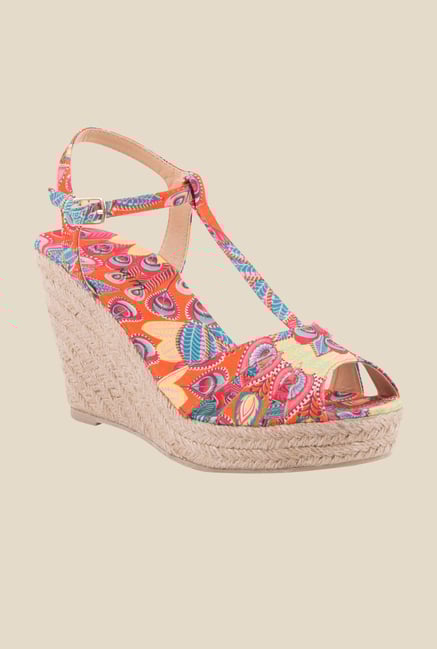 MIM Multicolour Ankle Strap Wedges MIM Multicolour Ankle Strap Wedges