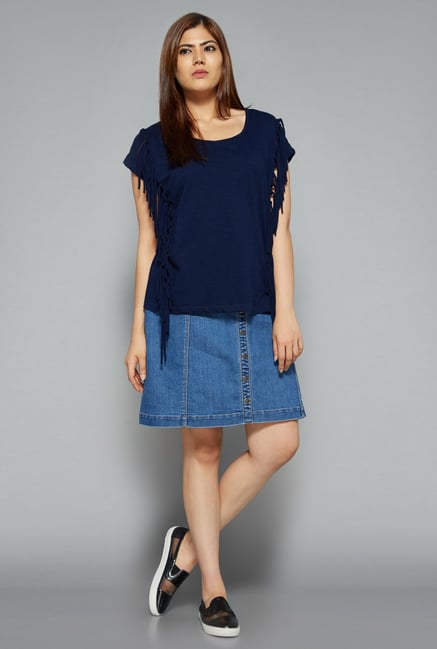 Sassy Soda by Westside Navy Solid Top Sassy Soda by Westside Navy Solid Top