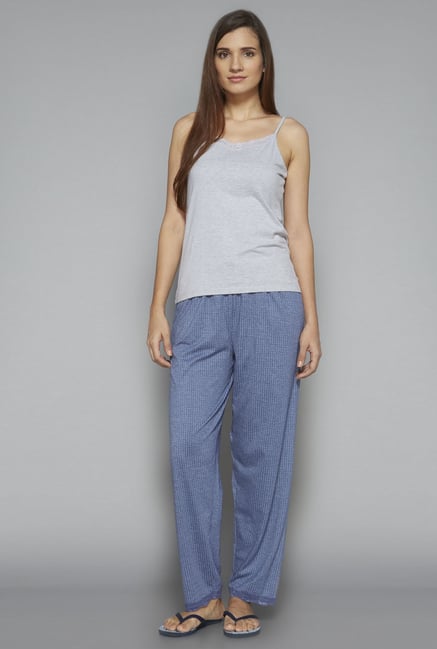 Intima by Westside Blue Printed Pyjama Intima by Westside Blue Printed Pyjama