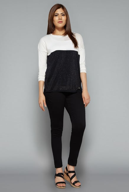 Gia by Westside Black & White Crochet Sweater Gia by Westside Black & White Crochet Sweater
