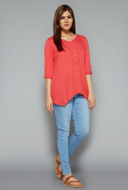 Gia by Westside Coral Robin Blouse Gia by Westside Coral Robin Blouse