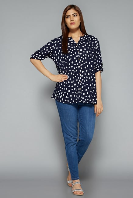 Gia by Westside Navy Pixie Blouse Gia by Westside Navy Pixie Blouse