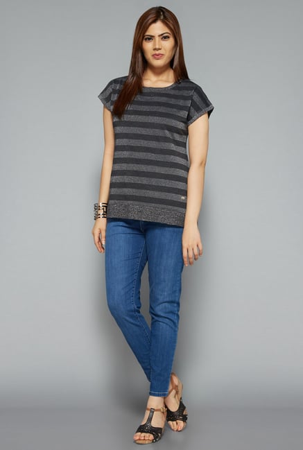 Gia by Westside Grey & Black Gail Top Gia by Westside Grey & Black Gail Top