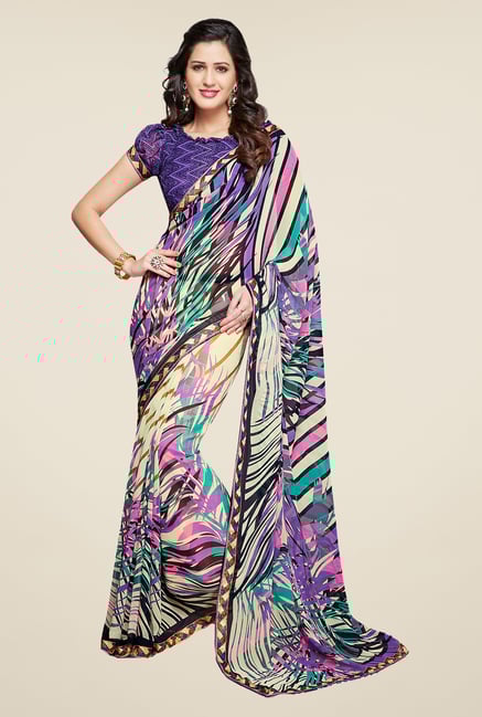Salwar Studio Multicolor Printed Saree Salwar Studio Multicolor Printed Saree