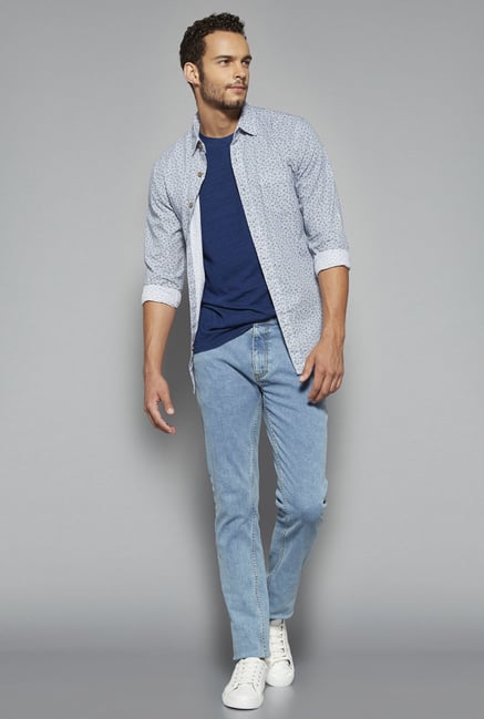 Westsport by Westside Indigo Solid T Shirt Westsport by Westside Indigo Solid T Shirt