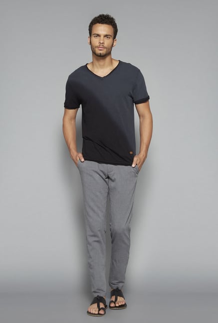 ETA by Westside Grey Solid T Shirt ETA by Westside Grey Solid T Shirt